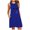 Blue, variant on HomeGardon Sleeveless Dress for Women Fashion Womens Pocket Printing Sleeveless Casual Nightdress Dresses