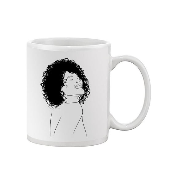 Line Art Beautiful Woman Mug - Image by Shutterstock,