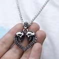 thumbnail image 2 of ZMY Home Stainless Steel Party Jewelry Long Chain Edgy Love Heart Skull Pendant Necklace for Men, 2 of 6