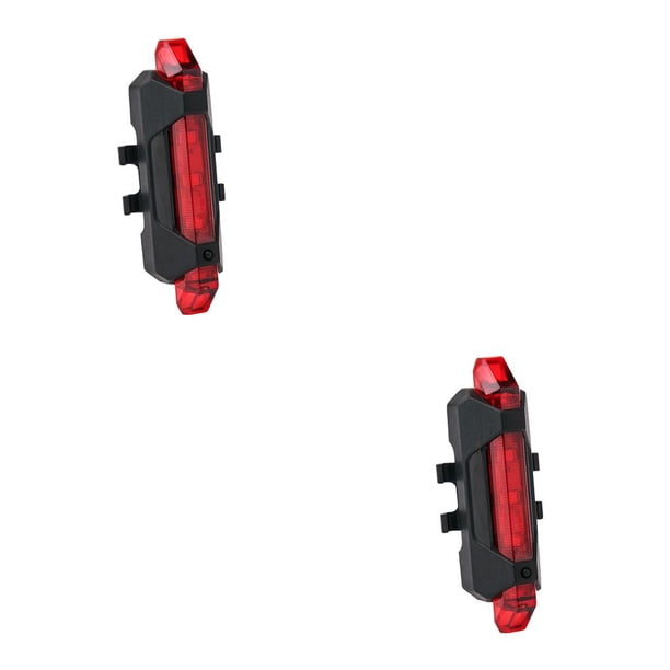Eigraketly Luz trasera de bicicleta, luces traseras resistentes de plástico, luces de advertencia de ciclismo recargables por USB, accesorios de Type3 NO3