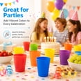 thumbnail image 6 of 12Pack Unbreakable Plastic Cups for Kids, NOGIS 5.6 oz Reusable Plastic Cups Plastic Tumblers Cups Stackable Drinking Cups for Kids & Toddlers Bright Colored- Dishwasher Safe (Random Color), 6 of 7