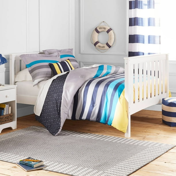 Better Homes and Gardens Kids Navy Stripes Comforter Set - Walmart.com