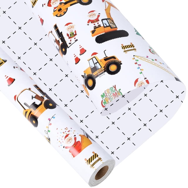 Rollo de Papel de Regalo BIOBROWN Construcción Navidad 17x10m
