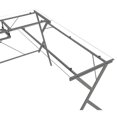 thumbnail image 4 of ACME Demas Glass Top Computer Desk with Computer Holder in Clear and Silver, 4 of 6