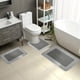 thumbnail image 2 of 3 Piece Bathroom Toilet Mat Set Super Absorbent Dry Washable Non Slip Backing For Safe And Easy Cleaning Perfects For Any Home Hotel Shower Room, 2 of 6