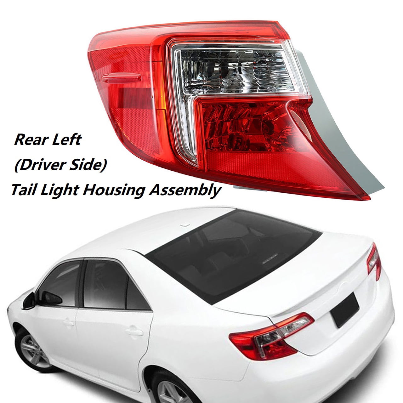 Rear Tail Light Lamp Housing Assembly 8156006470 TO2804114 Fit for 2012 2013 2014 Toyota Camry, Rear Left (Driver Side)