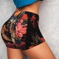 thumbnail image 4 of Fotbe Colorful Flower German Shepherd Shorts Sin Costuras – Shorts Deportivos de Cintura Alta para Mujer, Elásticos para Gimnasio, Yoga, Running o Ciclismo-Small, 4 of 8