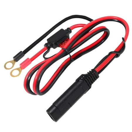 

FRCOLOR 1PC SAE to Ring Connecter Extension Cord Cable Connector for Battery Charger Maintainer