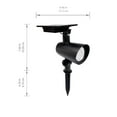thumbnail image 2 of Better Homes & Gardens Taylor Solar Powered Black Cast Metal Color Lock LED Landscape Spotlight, 150 Lumens, 2 of 8