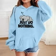 thumbnail image 2 of Hihipz Little Girls Graphic Hoodie Cartoon Koala Print Long Sleeve Pullover Kids Cozy Sweatshirt, 2 of 4