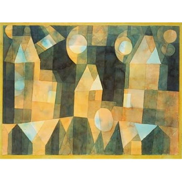 Selected Artworks PDX3PK1506LARGE Three Houses & A Bridge Poster Print by Paul Klee&#44; 22 x 28 - Large