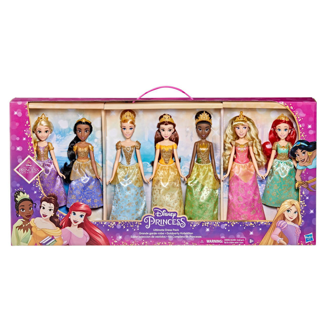 Hoopvol Schande satire Disney Princess Ultimate Dress Pack Collection of 7 Disney Princess Fashion  Dolls - Walmart.com