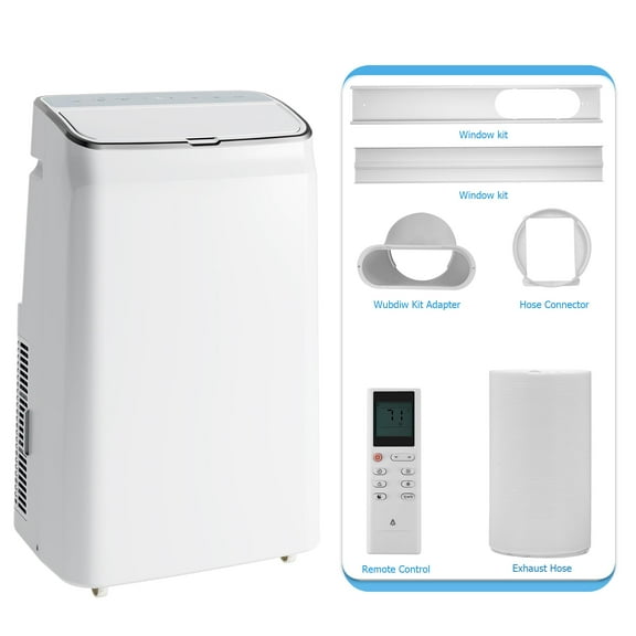 TROPOW 14000 BTU Portable Air Conditionerss with Remote Control for Rooms, 3 in 1 Portable AC Unit with Cooling/Dehumidifying/Fan Mode