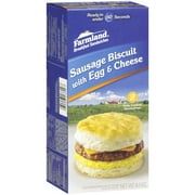 Farmland Foods Breakfast Sandwich Sausage Biscuits with Egg & Cheese, 8.5 oz, 2 count