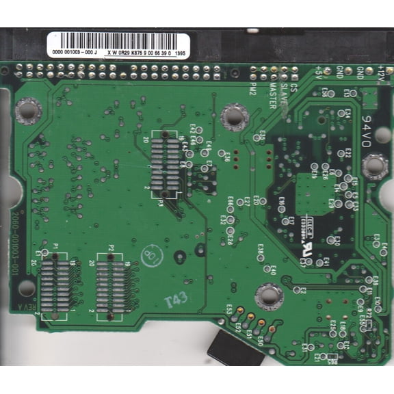 WD100BB-75AUA1, 0000 001003-000 J, WD IDE 3.5 PCB