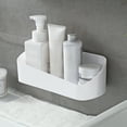 thumbnail image 4 of TIMIFIS Desktop Storage Rack Bathroom Strong Adhesive Wall Mounted Plastic Non Perforated Wall Storage Rack Geometric Shape Bathroom Storage Rack Toothbrush Holders, 4 of 6