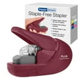 thumbnail image 3 of PLUS Paper Clinch Compact Staple Free Staple Burgundy Wine, 3 of 6