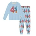 thumbnail image 4 of JAJAHO Boys Girls 2 Piece Outfits 41 Shirts Pants Set Ice Print Long Sleeve Soft Top Boy Girl Home Clothes Comfortable Outfit, 4 of 4