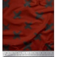 thumbnail image 1 of Soimoi Red Heavy Satin Fabric Brush Stroke Abstract Printed Fabric 1 Yard 54 Inch Wide, 1 of 3