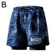 thumbnail image 1 of EKIDAZB Adult Swimming Trunks Men's Double Layer Boxer Briefs♻ M1C0, 1 of 1