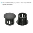 thumbnail image 4 of Uxcell 32Pcs 10mm(3/8') Black Round Hole Plugs Nylon Plastic Flush Type Hole Plug Insert End Cap for Locking Hole Tube, 4 of 6