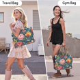 thumbnail image 6 of Large Capacity Tote Bag,Pioneer Flower Floral Print Pattern Handbag Fashion Luxury Tote Bag,15.7"x13"x 5.1" Inches,Laptop Compatible, 6 of 6