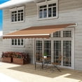 thumbnail image 3 of Barara King Patio Awning Sunshade Shelter,Patio Retractable Sun Shade,12' x 10' Retractable Awning Patio Awnings Sun Shade Shelter with Manual Crank Handle,Coffee, 3 of 11