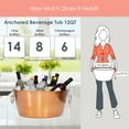 thumbnail image 3 of BREKX Anchored Rose Copper Stainless-Steel Beverage Tubs, Insulated, 3 of 7