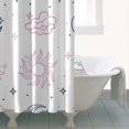thumbnail image 4 of Gothic Shower Curtain - Dark Celestial Moon & Star Print, Mystical Cosmic Theme Bath Decor, Waterproof Polyester, 36"Wx72"L, Goth Aesthetic Gift, 4 of 4
