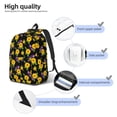 thumbnail image 5 of Naloa Canvas Backpack for Men Women Daisies Flowers Print Rucksack Casual Travel Daypack Large and Small Durable College Tote Satchel Bookbag for Teens, 5 of 8