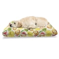 thumbnail image 1 of Fruit Pet Bed, Yummy and Ripe Watermelon Kiwi Peach Orange Avocado Lemon Grunge Watercolor Art, Chew Resistant Pad for Dogs and Cats Cushion with Removable Cover, 24" x 39", Multicolor, by Ambesonne, 1 of 4