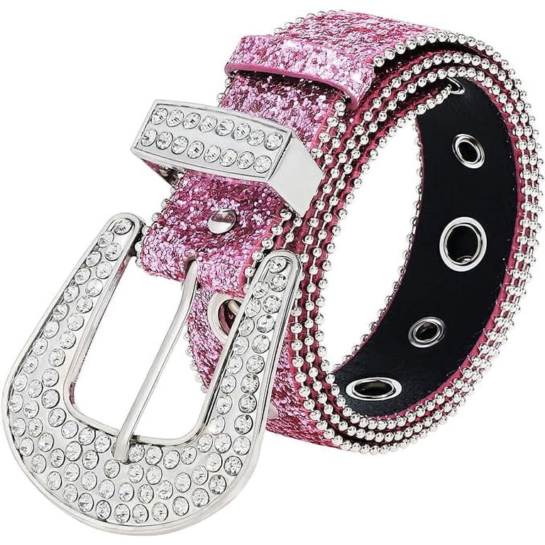 Rhinestone Belt for Men Women, Vintage Cowgirl Sequin  display picture 3