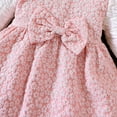thumbnail image 6 of LYMAYTER Toddler Baby Girls Long Sleeve Dresses with Bow Cute Bow Tie Crushed Flower Dresses for Kids 2-7 Years Old, 6 of 8
