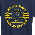 thumbnail image 3 of Peanuts - We All Have Our Anxieties - Women's Short Sleeve Graphic T-Shirt, 3 of 6
