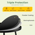 thumbnail image 3 of Weather Resistant Steel Outdoor Side Table, Small Round End Table for  Yard Balcony Garden Black, 3 of 8