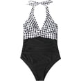 thumbnail image 3 of Maillots de Bain Bikini pour Femmes Grande Taille, Robe de Maillot une Pièce avec Coussinet de Poitrine, Maillot de Bain Rétro Aguichant Imprimé pour Femmes, 3 of 6