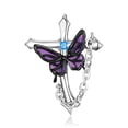 thumbnail image 3 of S925 Silver Butterfly Cross Necklace, 3 of 5