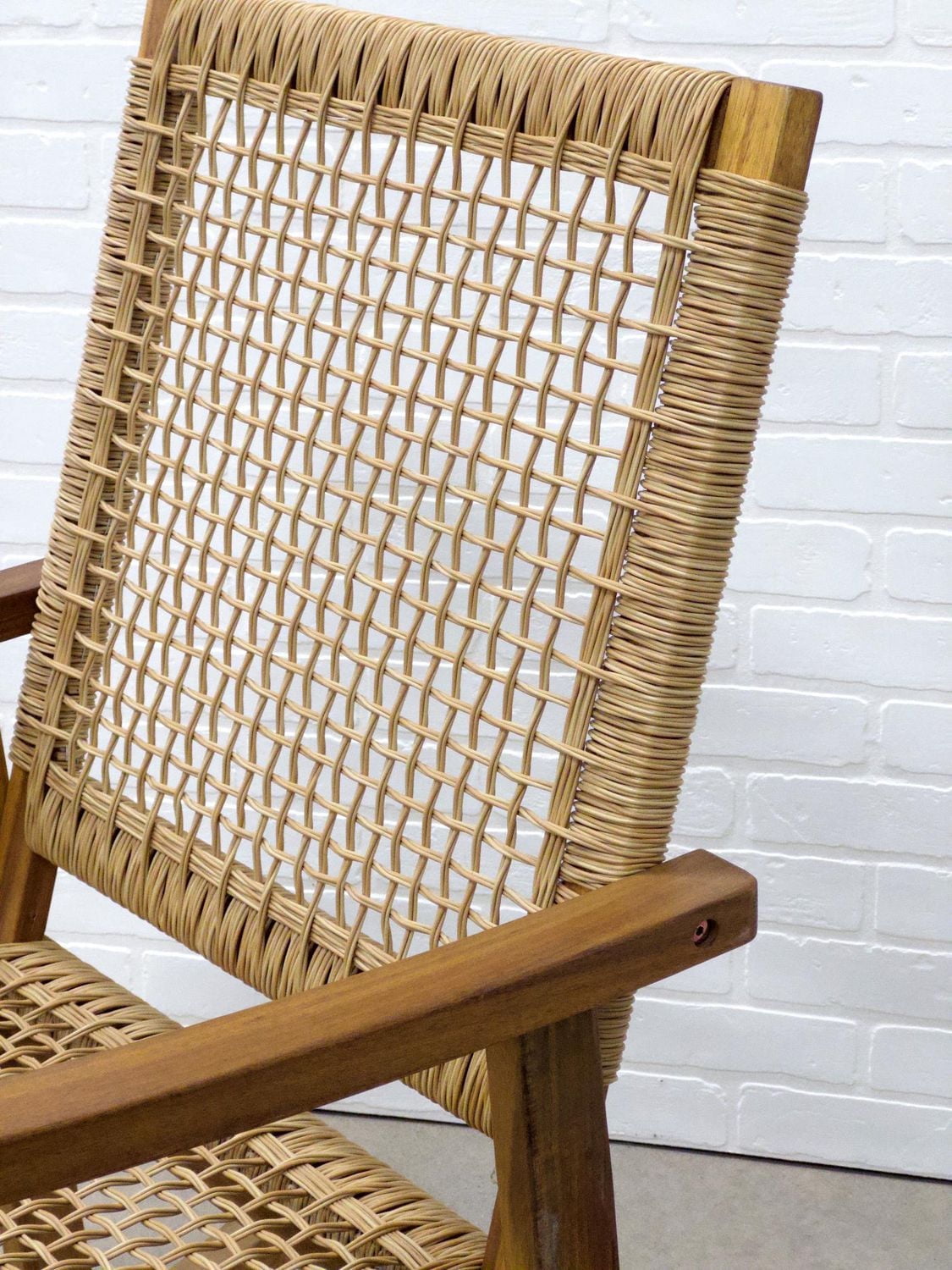 Chaise berçante Lara avec assise et dossier en osier