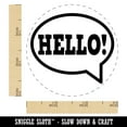 thumbnail image 2 of Hello in Text Callout Self-Inking Rubber Stamp Ink Stamper - Fuchsia Ink - Small 3/4 Inch, 2 of 7