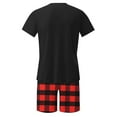 thumbnail image 4 of ZhiZhuang Mens Big & Tall Pajamas Sets Plus Size,Men Modal Plaid Pajamas Set Comfy Sleepwear Short Sleeve Pjs Set Soft 2 Piece Lounge Set Cozy Nightwear, 4 of 6