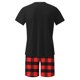 thumbnail image 4 of Mangas de Mano para Hombres Plaid Casual Home Sleepwear Manga Corta Cuello Redondo Top Y Pantalones Cortos Set, Algodón Poliéster Sala de Desgaste, 4 of 6