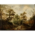 thumbnail image 2 of Willem van den Bundel 24x19 Gold Ornate Framed and Double Matted Museum Art Print Titled - View of a Village (1623), 2 of 4
