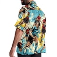 thumbnail image 3 of Football Men's Short Sleeve Beach Shirts, Casual Poplin Button Down Shirt, Summer Casual Printed Unisex Shirts, 3 of 6