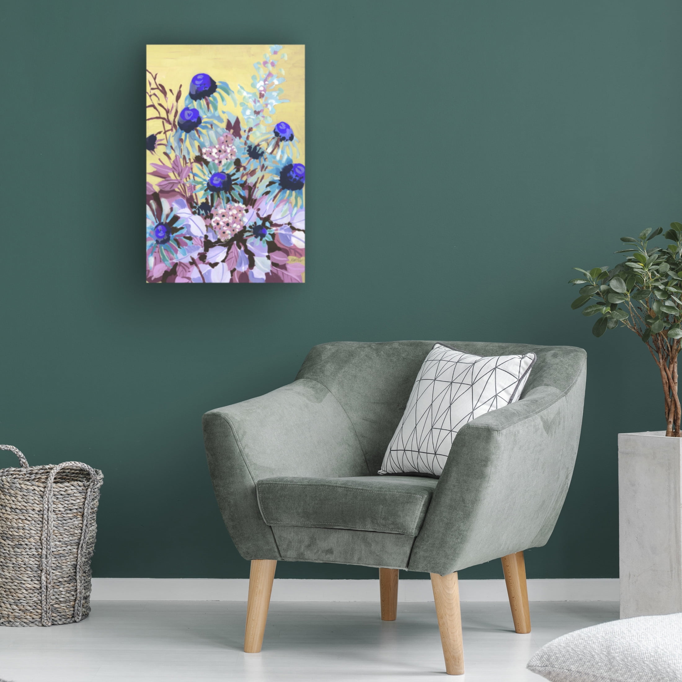 Trademark Fine Art Ania Zwara Echinacea Cobalt Blue Canvas Wall Art