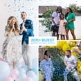 thumbnail image 4 of Gender Reveal Confeti Cannon PrimePure, en forma de corazón, azul, paquete de 4, 4 of 8