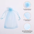 thumbnail image 2 of unbranded  50 Pcs Organza Snow Yarn Fabric Drawstring Gauze Bag Handbags Goodie Candy Mini Gift, 2 of 6