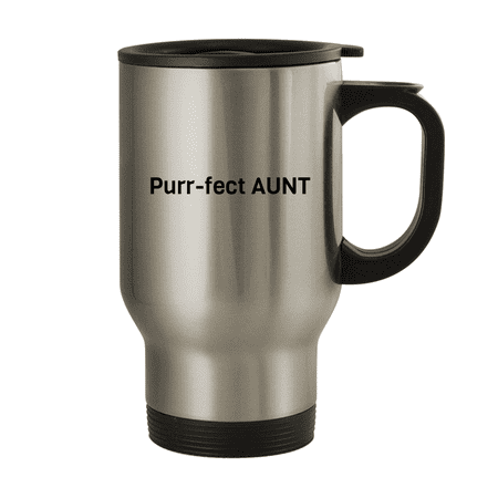 

Purr-Fect Aunt - 14oz Stainless Steel Travel Mug Silver