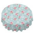 thumbnail image 2 of Pioneer Flower Floral Print Pattern Round Tablecloth 60 X 60 Inch, Wrinkle Resistant Wipeable Table Cloth for Kitchen Dining Picnic Patio Party, 2 of 6