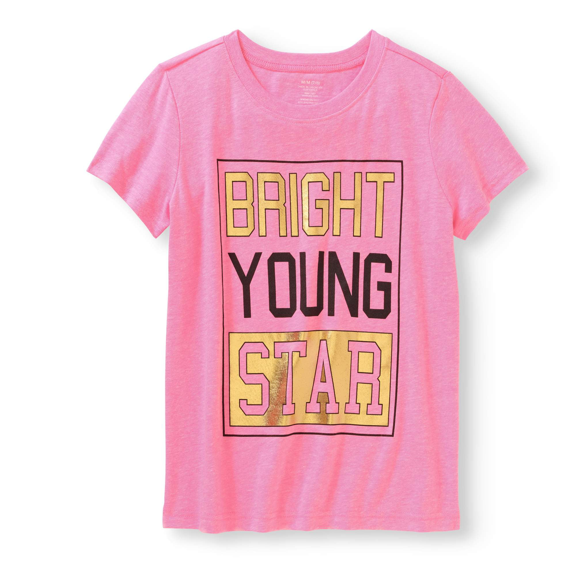 Girls' Bright Young Star Short Sleeve Crew Neck Graphic T-Shirt ...
