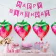 thumbnail image 4 of 10Pcs Strawberry Balloons Strawberry Foil Mylar Balloons for Girls Strawberry Birthday Party, 4 of 5